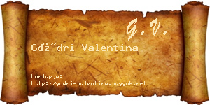 Gödri Valentina névjegykártya